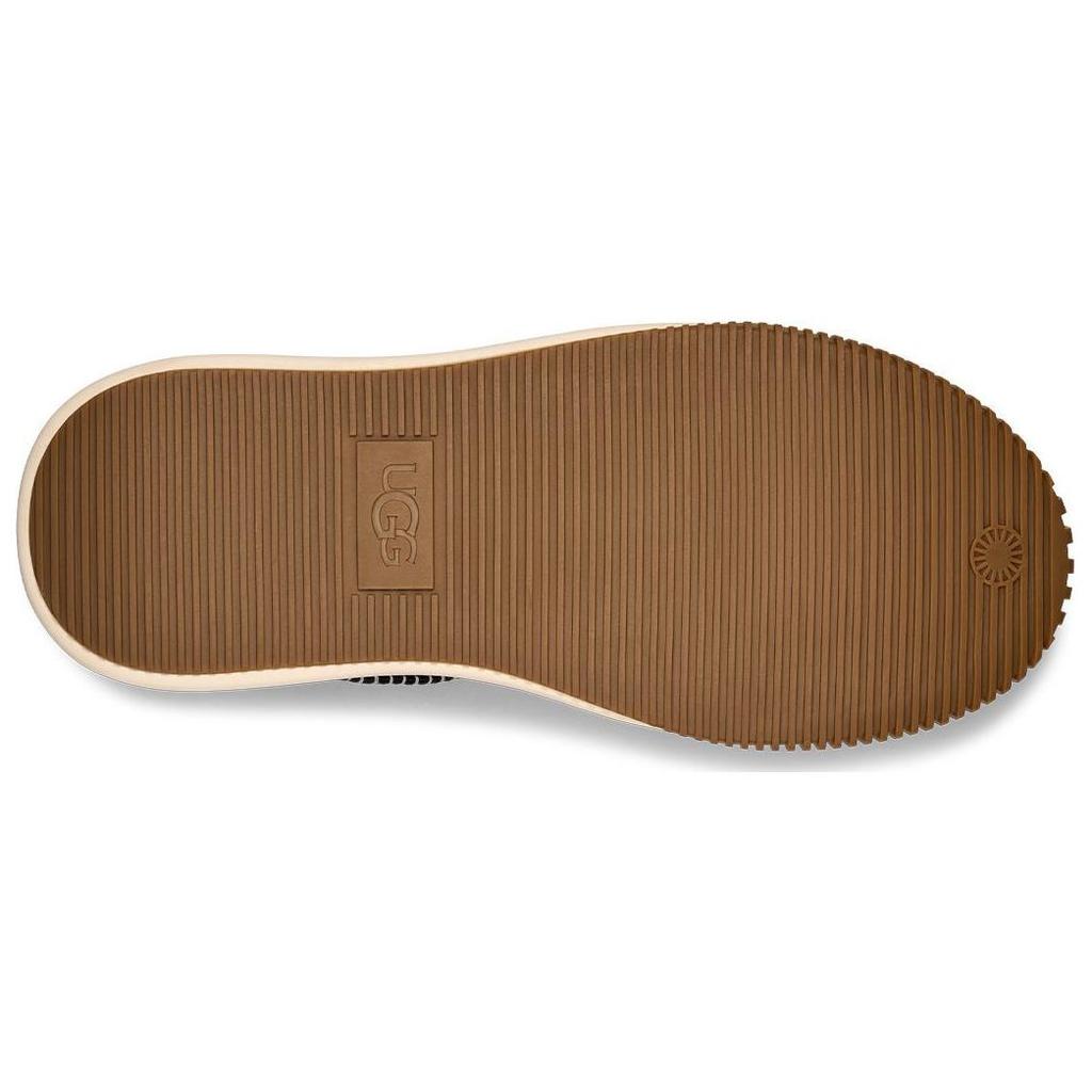 UGG Fashion Platform Fabric Commuter Versatile Simple Non-Slip Increased Height Low-Top Casual Shoes Unisex Sneaker Black 1167499-BLK