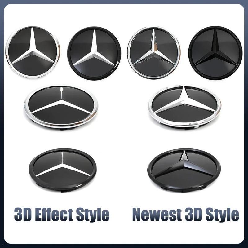 1pcs Front Grill  Star Emblems For Mercedes Benz W176 W205A B C E S R SL ML GL GLA GLK-Class