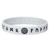 Vnox 12mm Silicone Bracelet for Men, Soft Rubber Silicone Wristband, Nordic Viking Compass Rune Almut Bangle Set