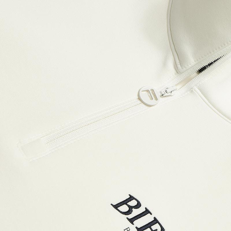 FILA Tennis Fashion Simple Casual Sports Tennis Style Versatile Comfortable Loose Half-Zip Knit Pullover Sweatshirt Women sweatshirt A11W543222FWT