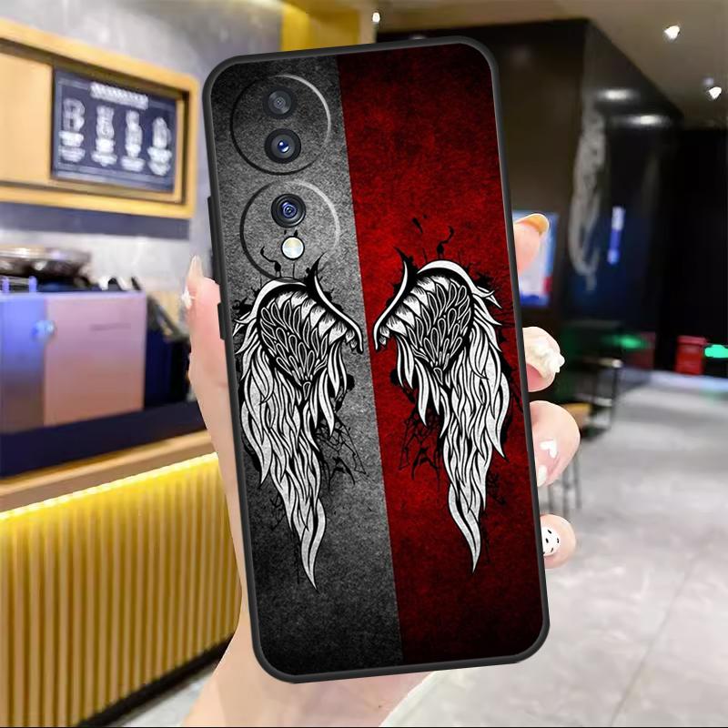 Wings Angel Devil For Honor Magic 6 7 8 Pro Case For Honor 90 70 50 Lite 400 200 X8c X8b X9a X9b X9c X9d Win RT