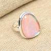 Pink Australian Triplet Opal Gemstone Handmade Solid 925 Sterling Silver Ring