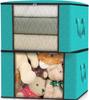 Totes 4 Pack Clothes Storage Foldable Thick Fabric Blanket Storage Containers For Organizing Bedroom Closet Comforter Organizati
