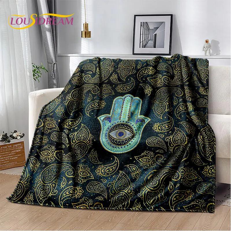 Cobertor de pelúcia macio Evil Eye Nazar Tree of Life, cobertor de flanela para sala de estar, quarto, cama, sofá, capa de piquenique para crianças
