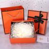High-End Orange Jewelry Gift Box | Stylish Empty Packaging for Souvenirs