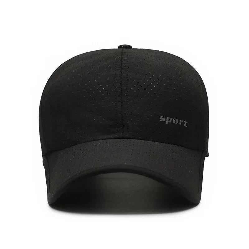 Edging Quick-Drying Hat Casual Versatile Trendy Baseball Cap Men's Fashion Outdoor Sports Breathable Black Cap Women
