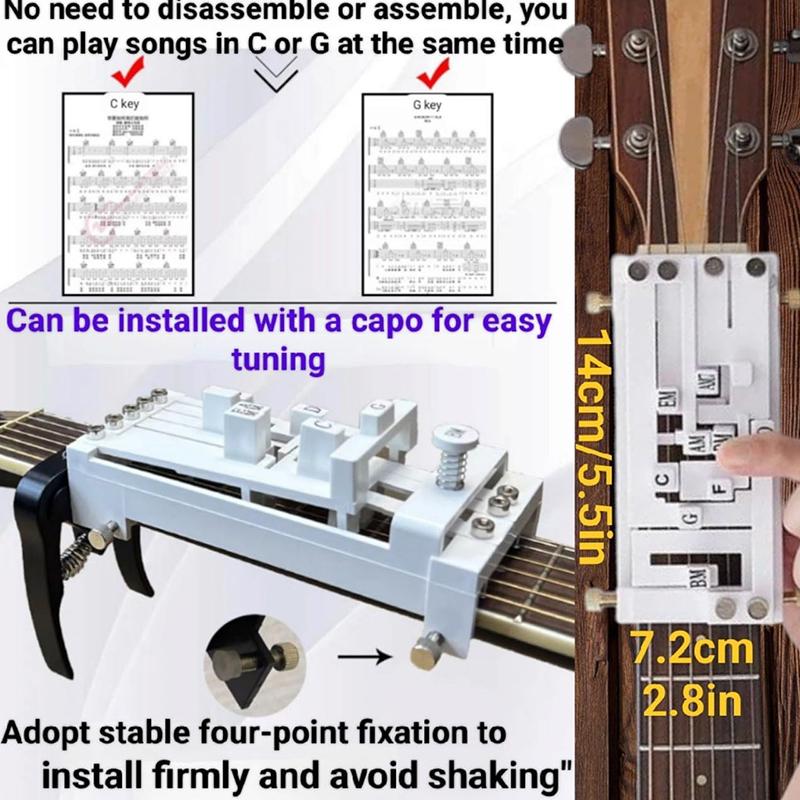 Gitar Akor Basıcısı Gitar Yardımcısı Akor Eğitmeni Akor Öğrenme Sistemi Gitar Aksesuarları Gitar Eğitim Aracı Çocuklar Yetişkinler İçin