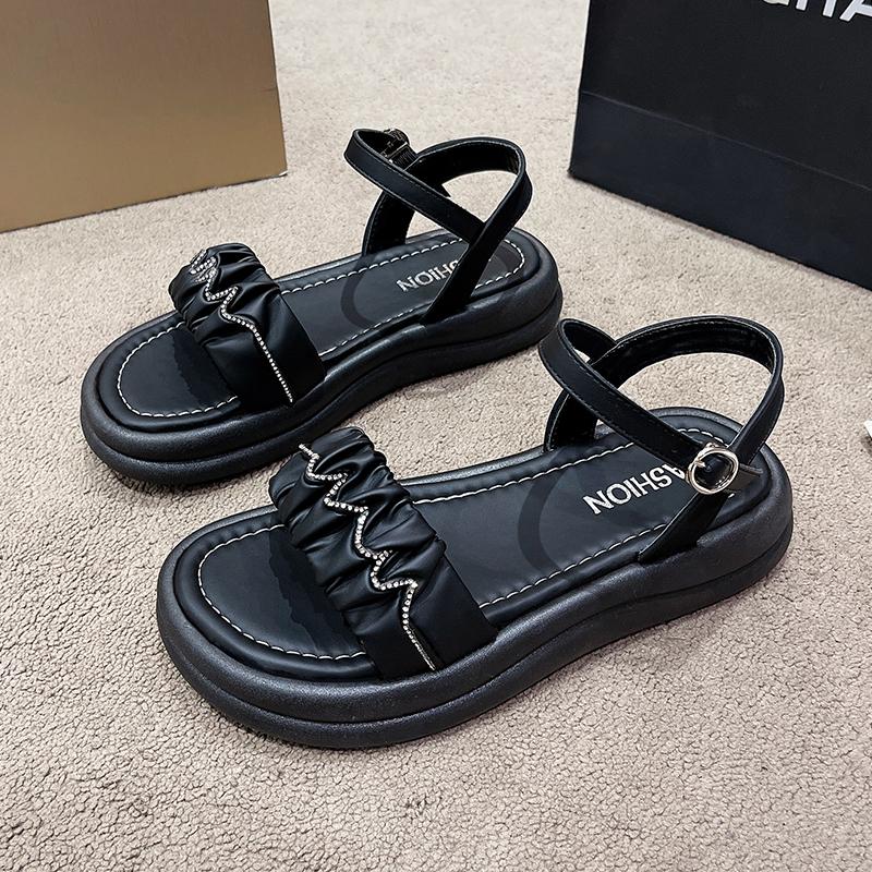 Summer Women Gladiator Sandals Platform Cross-toe Sandals Comfortable Muffin Casual Women's Shoes Luxury Sandales Plates