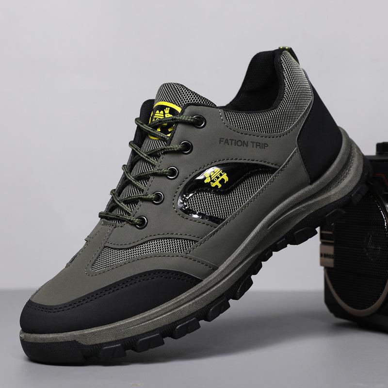 Large Size Mountaineering Shoes Non-slip and Wear-resistant Round Head Platform Walking Shoes Fashion Sports and Leisure Shoes
