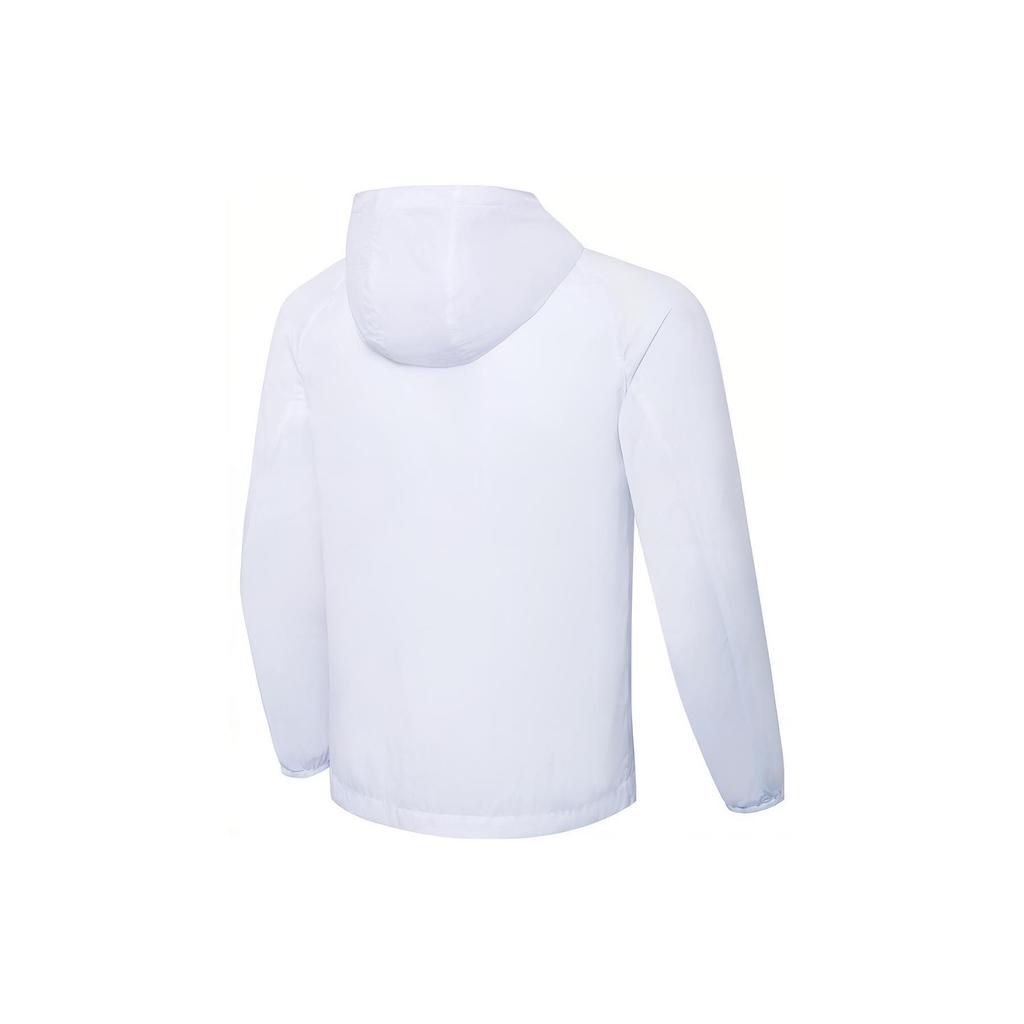 Li Ning Logo Letter Print Color Block Lightweight Sun Protection Jacket Unisex Jackets White AFDT159-1