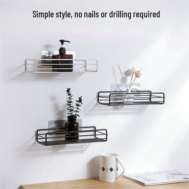 Punch-Free Iron Art Wall-Mounted Bathroom & Kitchen Corner Shelf