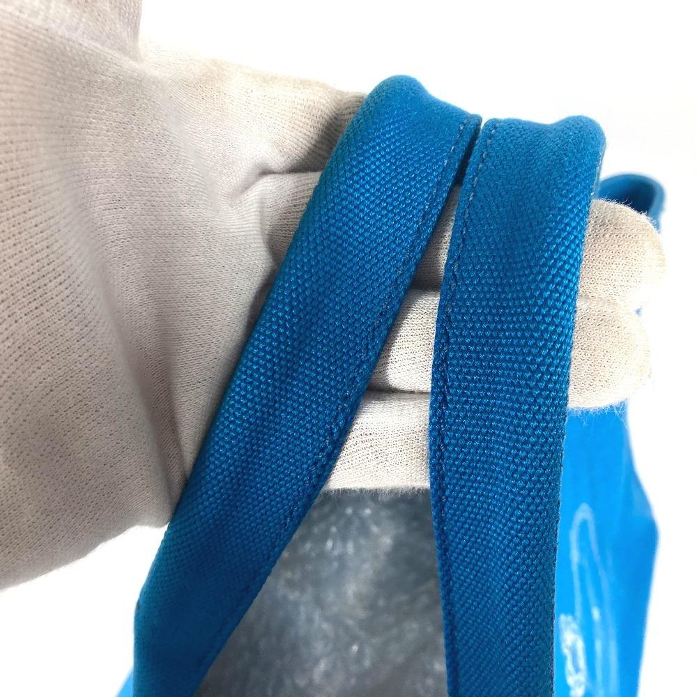 PRADA Canapa logo Bag Shoulder Bag Tote Bag Canvas blue/White