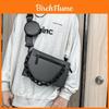Men Casual Shoulder Bag With Nylon Material And Chain Design For Street Style Daily Use