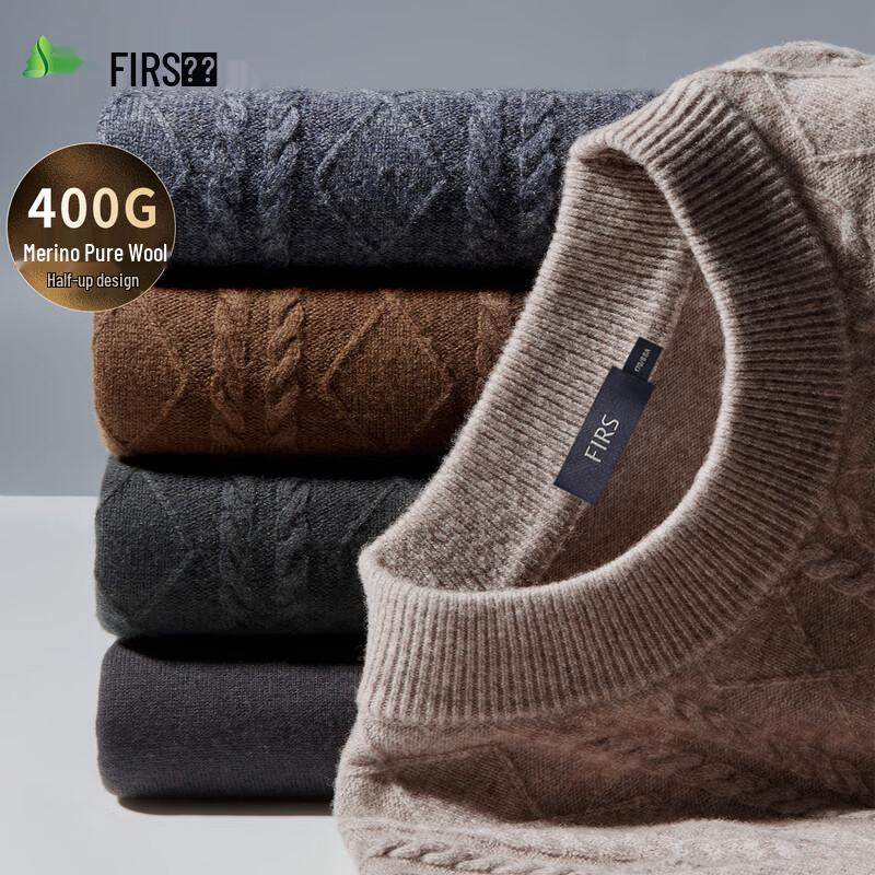

Shanshan Men s 100% Wool Half-High Collar Pullover Sweater L