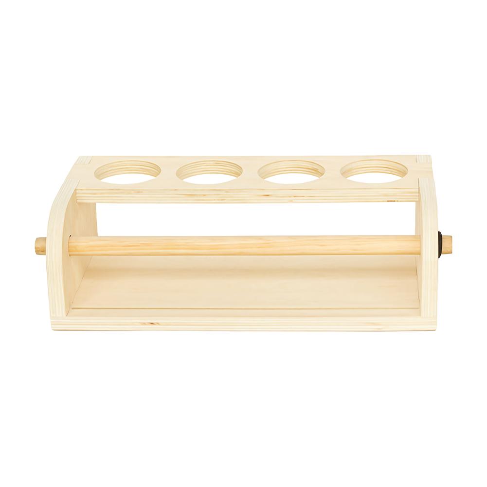 Wooden Tabletop Paper Roll Dispenser with Paper Roll&Pencil Cups Craft Paper Roll Holder Paper Roll Easel for Kids Desktop Easel