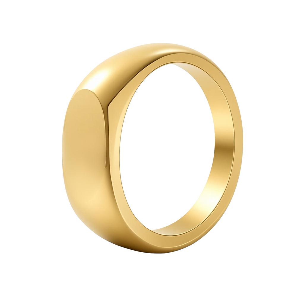 18k Gold Minimalist Cold Style Polished Ring Band