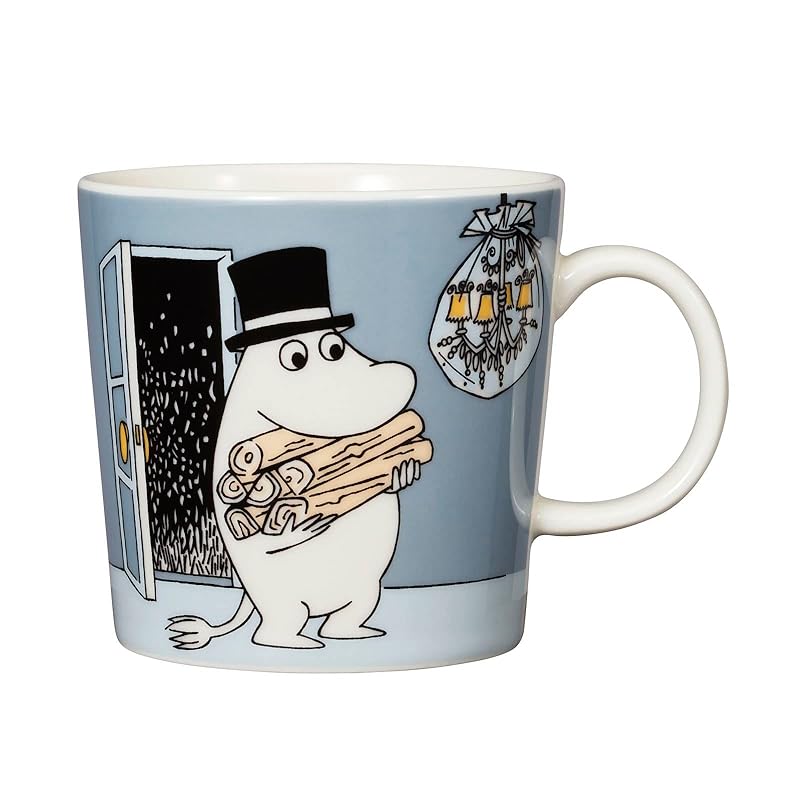 Moomin Arabia Official Gift Wrapping: 300ml Classic Moominpappa Mug, Gray, Moomin Tableware, Christmas Gift, Wedding Gift, Birthday Gift, Housewarming