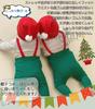 TUPOLILI Christmas Baby Leggings Santa Reindeer Santa Claus Baby Ribbed Overalls 3-Piece Set, Costume, Costume, Outfit, Clothes, Tights, Leggings,
