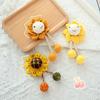 1pc Cotton and Linen Sun Flower Curtain Clip, Suitable for Home, Bedroom, Office