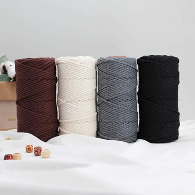 Macrame Cord 5mm 50m 100% Cotton Rope 4 Twisted Natural Macrame Cord for DIY Wall Hanging Christmas Crafts Knitting Home Decor