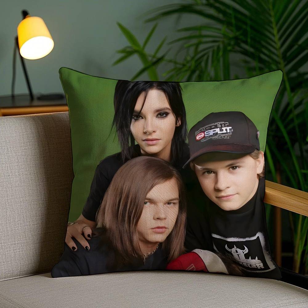 Музыкальная группа Tokio Hotel Наволочка Защита от пылевых клещей Невидимая молния Диван-кровать 12x12Inch