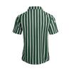 Summer Men's Fashion Striped Loose Short Sleeve Shirt Casual Breathable Lapel Button Shirts Soft and Comfortable Linen Blouse