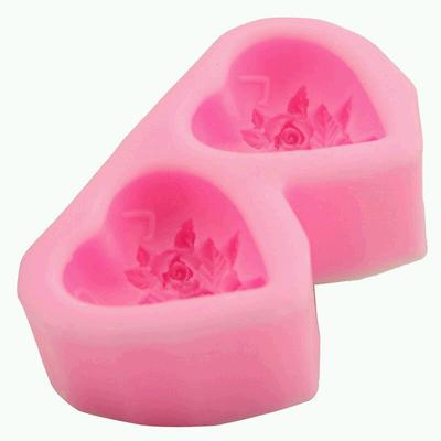 DIY Zahăr Artizanat Fondant Trandafir Tort Mold Forma Inimă Săpun Lumânare Mold Silicon