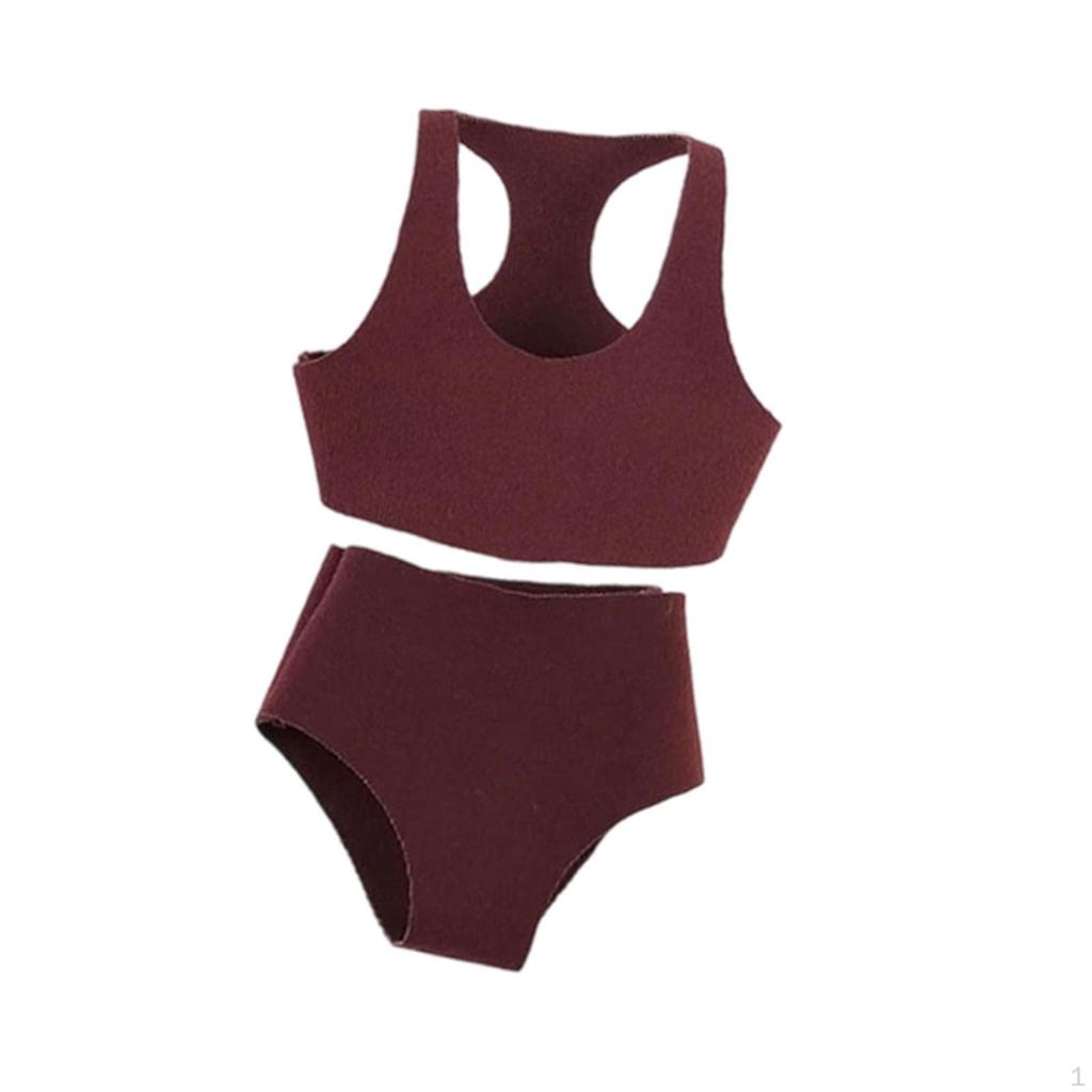1/12 Miniature Clothing Ensemble with Sports Top and Shorts for Female Dolls