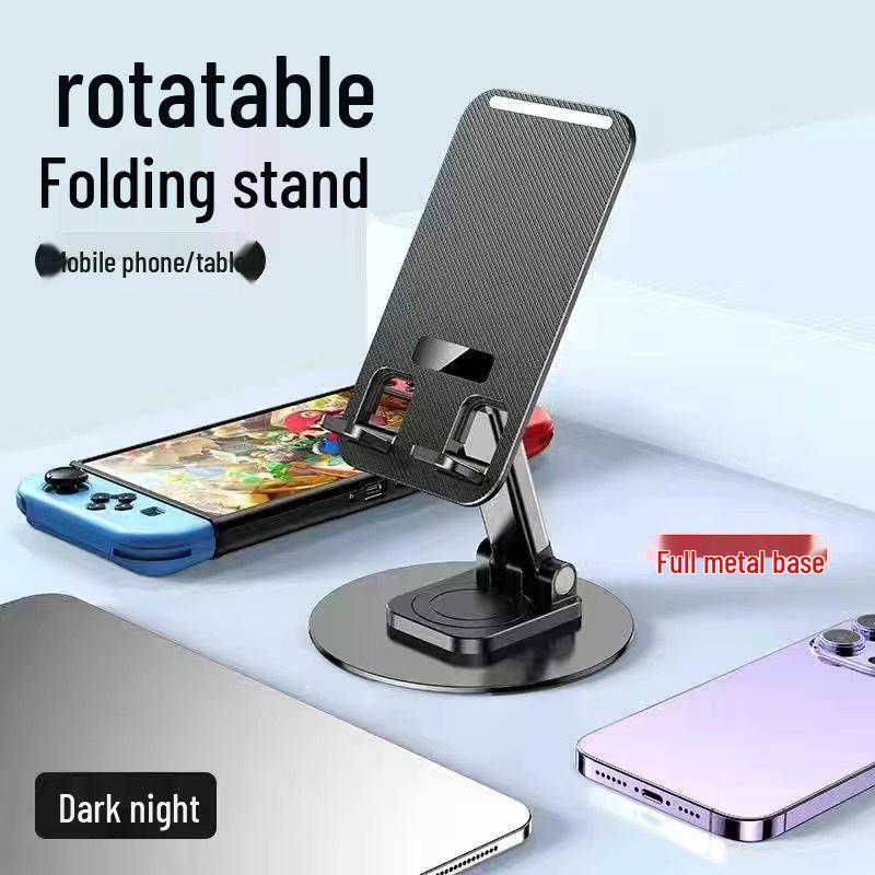 Adjustable Full Metal Desktop Stand for Phone & Tablet, 6-Degree Freedom, Extendable & Foldable.