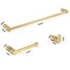 Brushed Gold Bathroom Accessories Towel Bar Bath Robe Hook Brass Knurled Bathroom Hardware Set Shelf for Towels Paper Tissue Hol