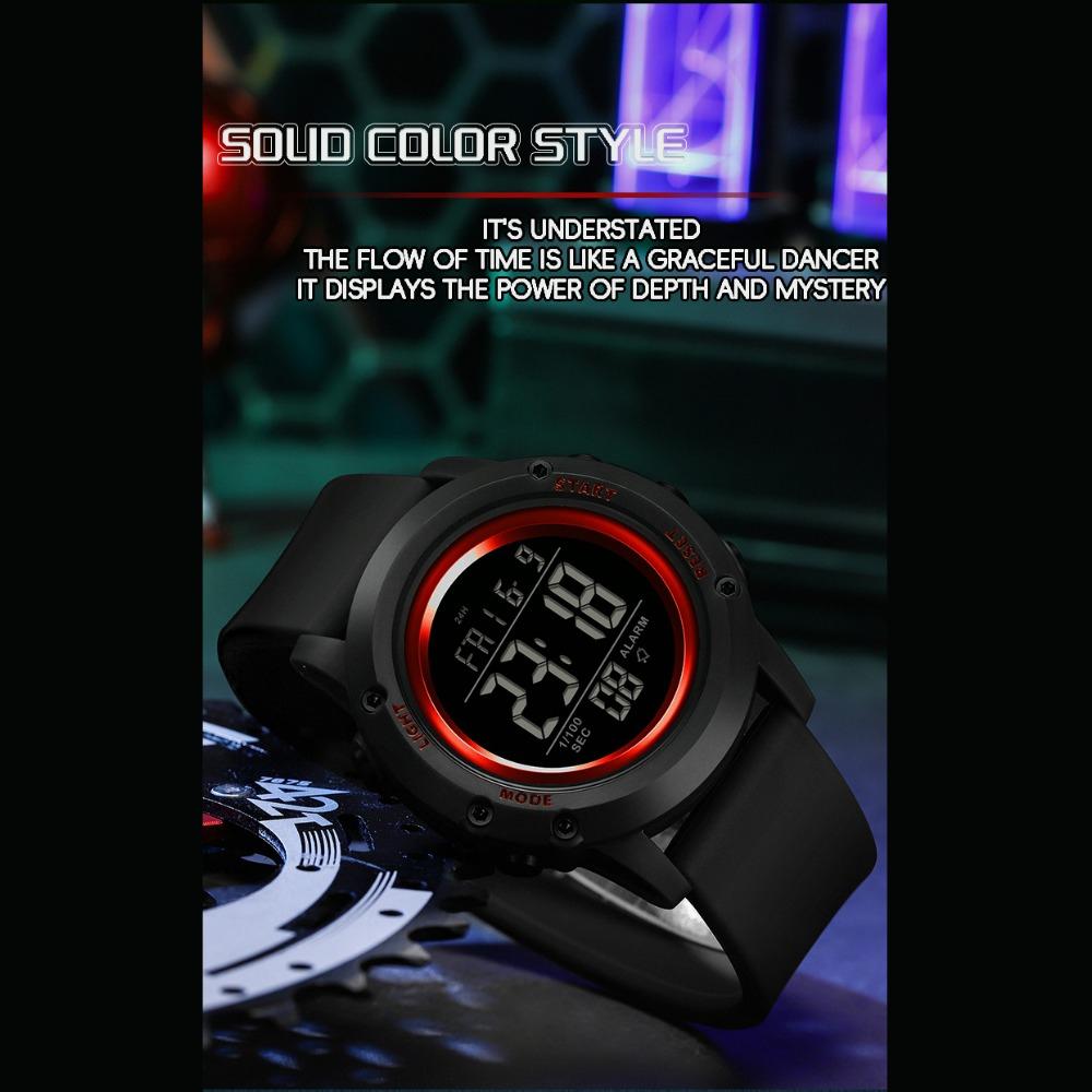 SANDA Outdoor Sports Watch LED Digital Display Electronic Watch Luminous Alarm Clock Trendy Electronic Watch