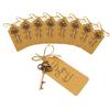 8cm Large 50Pcs/Set Skeleton Key Bottle Opener With Tag Card Twine Suitable For Wedding Gift, Baby Shower Party Gifts