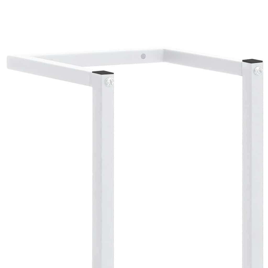 Vidaxl Towel Rack, White, 25X20X95 Cm, Steel