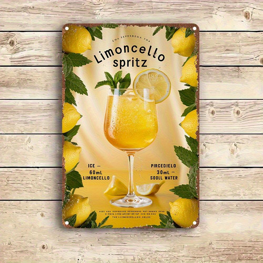 

Retro Limoncello Spritz Cocktail Metal Tin Sign Vintage Bar Wall Decor for Kitchen Home Bar Summer Drink Enthusiasts 20x30cm（7.8x11.8inch）