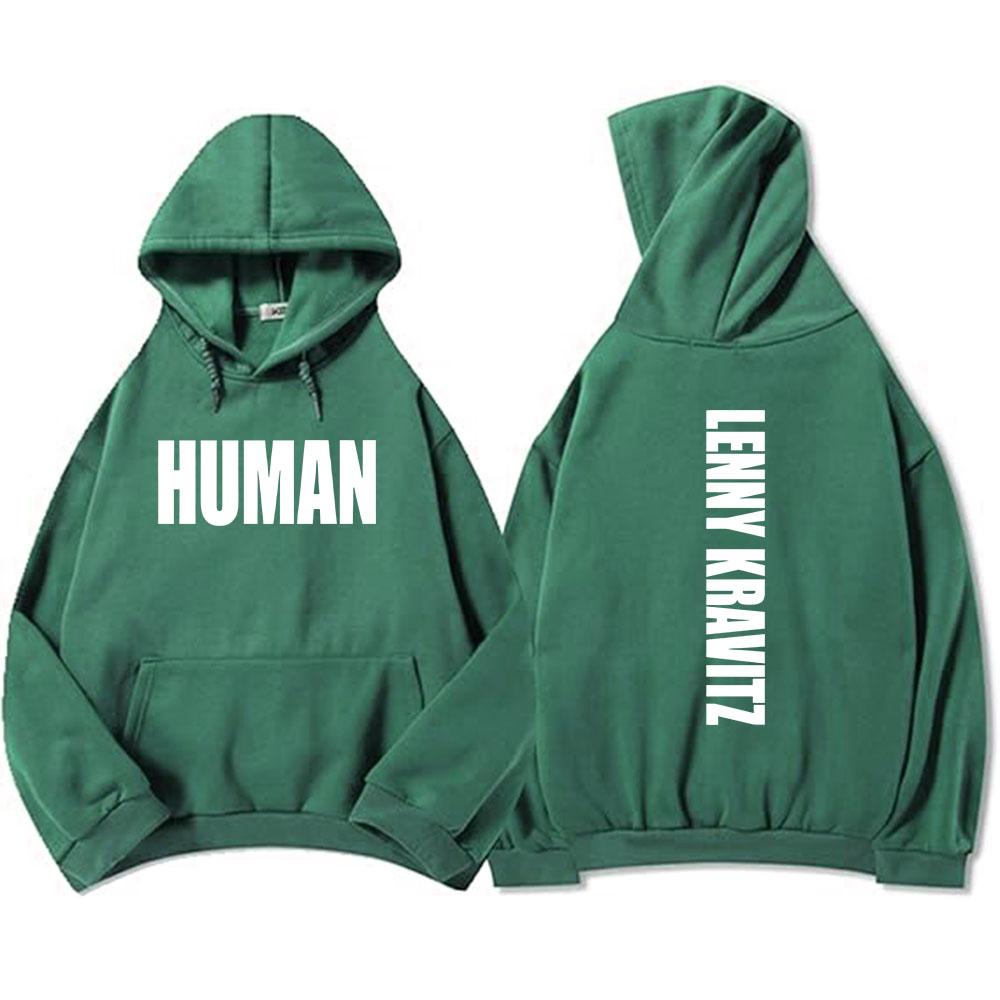 

Human Lenny Kravitz Printing Hoodies Winter Fleece Long Sleeve Hooded Sweatshirt Men Women Clothes Graphic Print Hoody 3XL