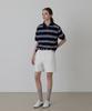 Kwinseulaebis Stripe Collar Half Sleeve Pk T-Shirt_Red_2Colors