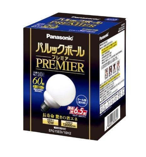 

Panasonic Palook Ball Premier G15 Type Cool Color Bulb 60 Type Base Diameter 26mm 730 lm EFG15ED10H2
