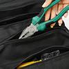 Roll Up Tool Bag Canvas Tool Organizer With 5 Zipper Pockets Hanging Tool Zipper Carrier Tote For Electrician Car Moto Repair