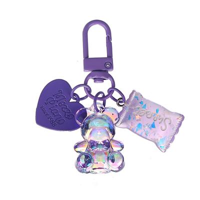 Animacinių filmukų širdies formos lokio gyvūnų saldainių raktų pakabukas, raktų pakabukas draugų mylėtojams, mielas kūrybingas krepšys, automobilio ausinių dėžutė, raktų aksesuarai