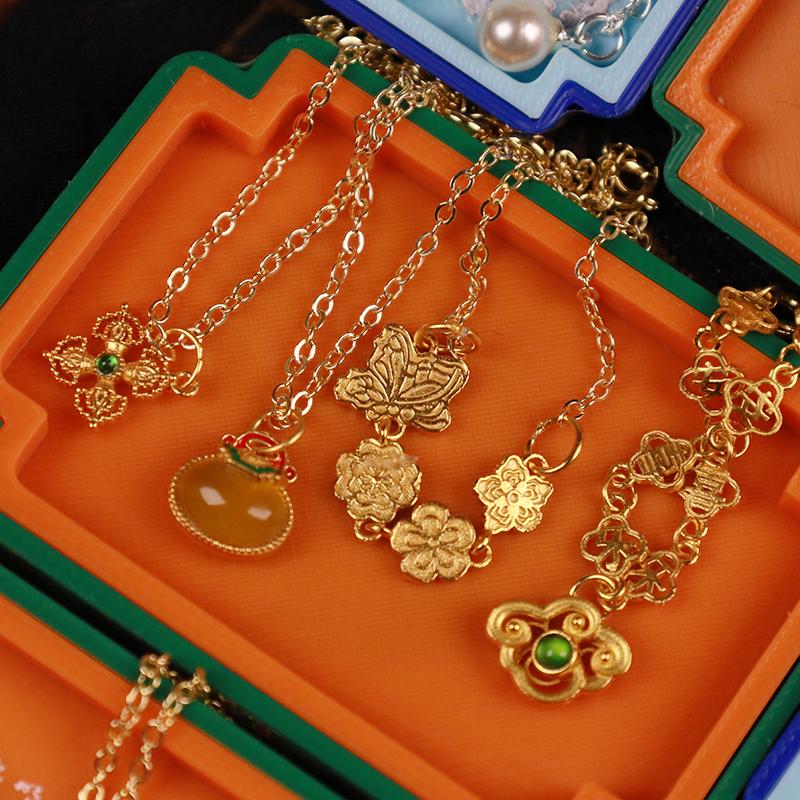 1/12 Doll House Miniature Chinese Style Jewelry Display Box Simulation Vintage Jewel Case Toy Mini Decoration Dollhouse