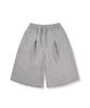 EASY NO EASY Star Lettering Patch Bermuda Sweatpants - Gray