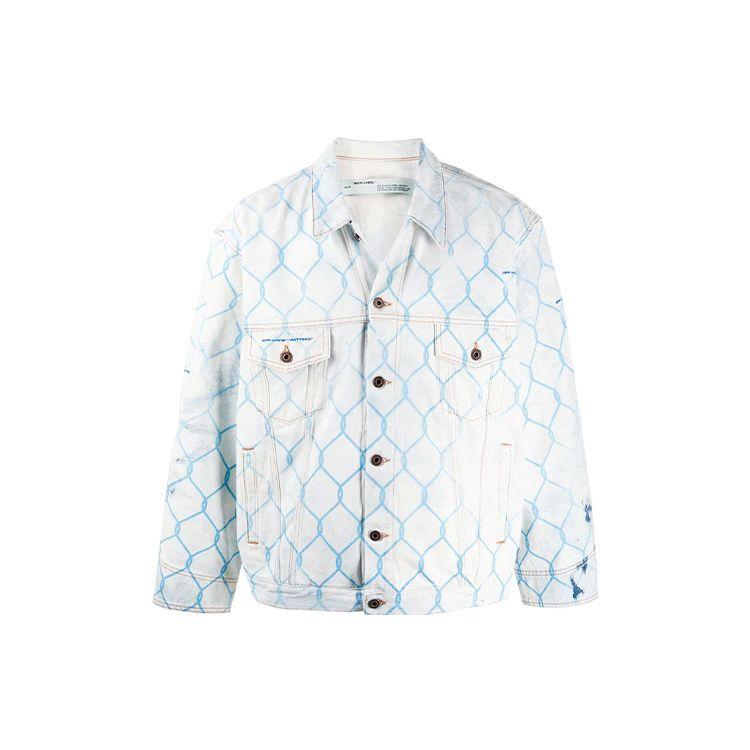 

Off-White Fence Jean Jacket Blue Men Outerwear OMYE051S203860307131 M