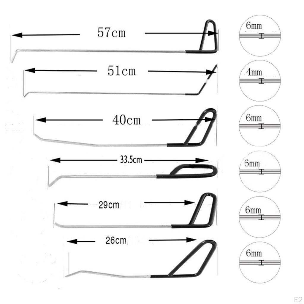 6x Auto Hooks Rod Dent Repair kit Accessories Tools Professional Universal for Refrigerator