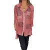 Europäische und amerikanische Mode Damen Locker geschnittenes Schwalbenschwanz-Hemd mit sexy Print für Frühling/Sommer