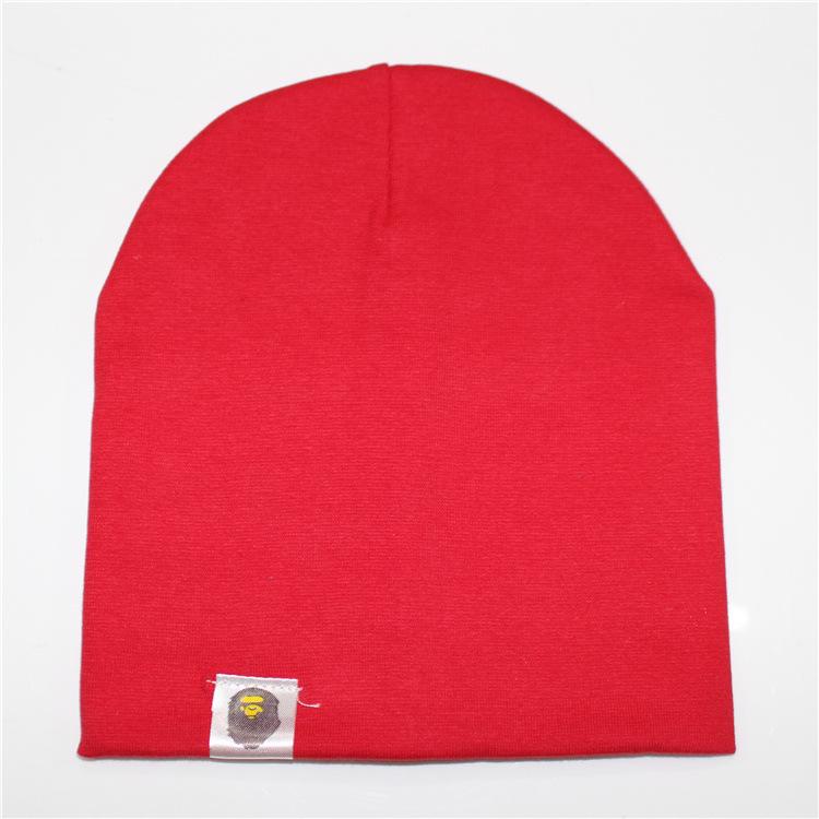 

Детская шапка в стиле хип-хоп для уличных танцев, хлопковая весенне-осенняя шапка для малышей, шарф, кепка для мальчиков и девочек, однотонная детская шапка красный