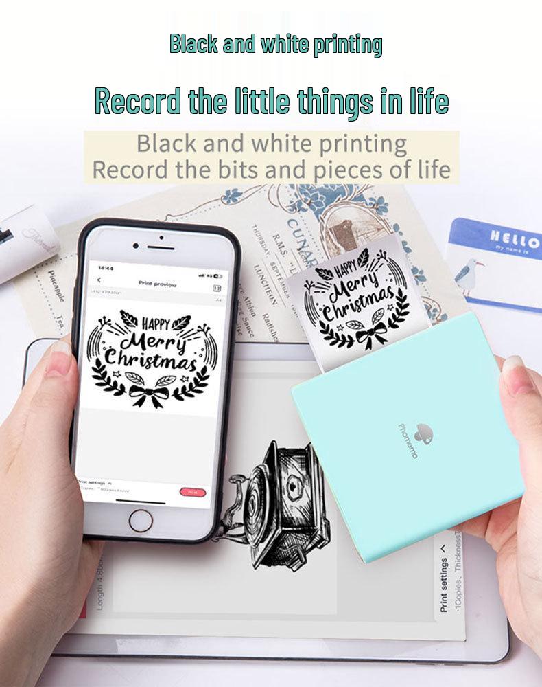 Phomemo M02 Portable Mini Thermal Printer – Bluetooth, Inkless for Mobile Devices