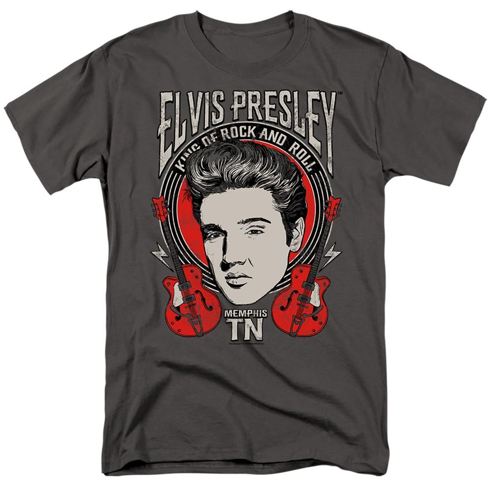 Elvis Presley - Elvis Rock - Adult Unisex Short Sleeve T-Shirt - Gray 2XL