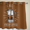 Coffee Modern Vintage Elements Modern Window Curtains Drape For Kitchen Living Room Bedroom Decoration Curtains