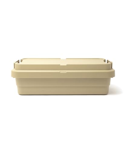 GORDON MILLER 40L Car Trunk Cargo Stacking Storage Box Organizer, Coyote Beige, with Lid, Large Capacity, Suitable for Outdoor Use, 1680033