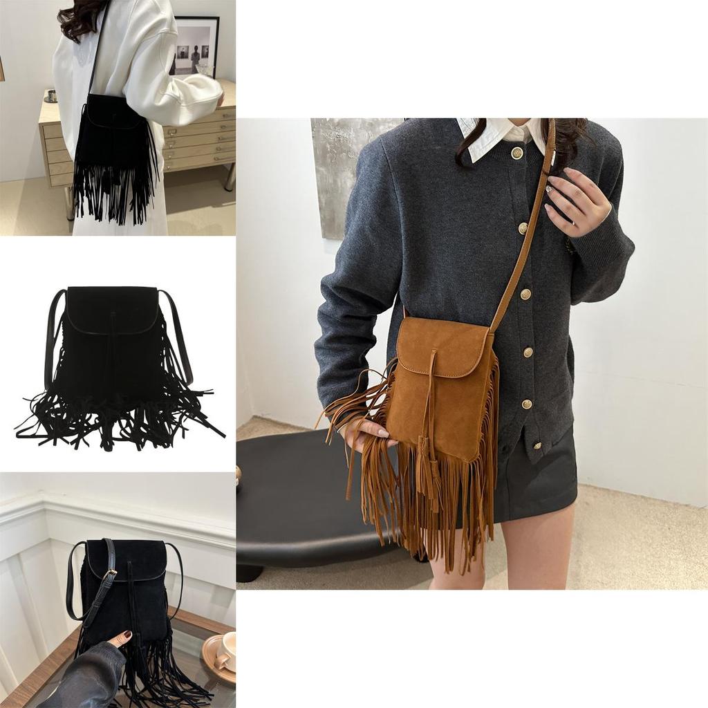 Chic 2024 Vintage Commute Fashion Handbag With Eye-catching Fringe Details